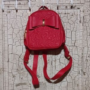 Betsey Johnson Red Bow Backpack